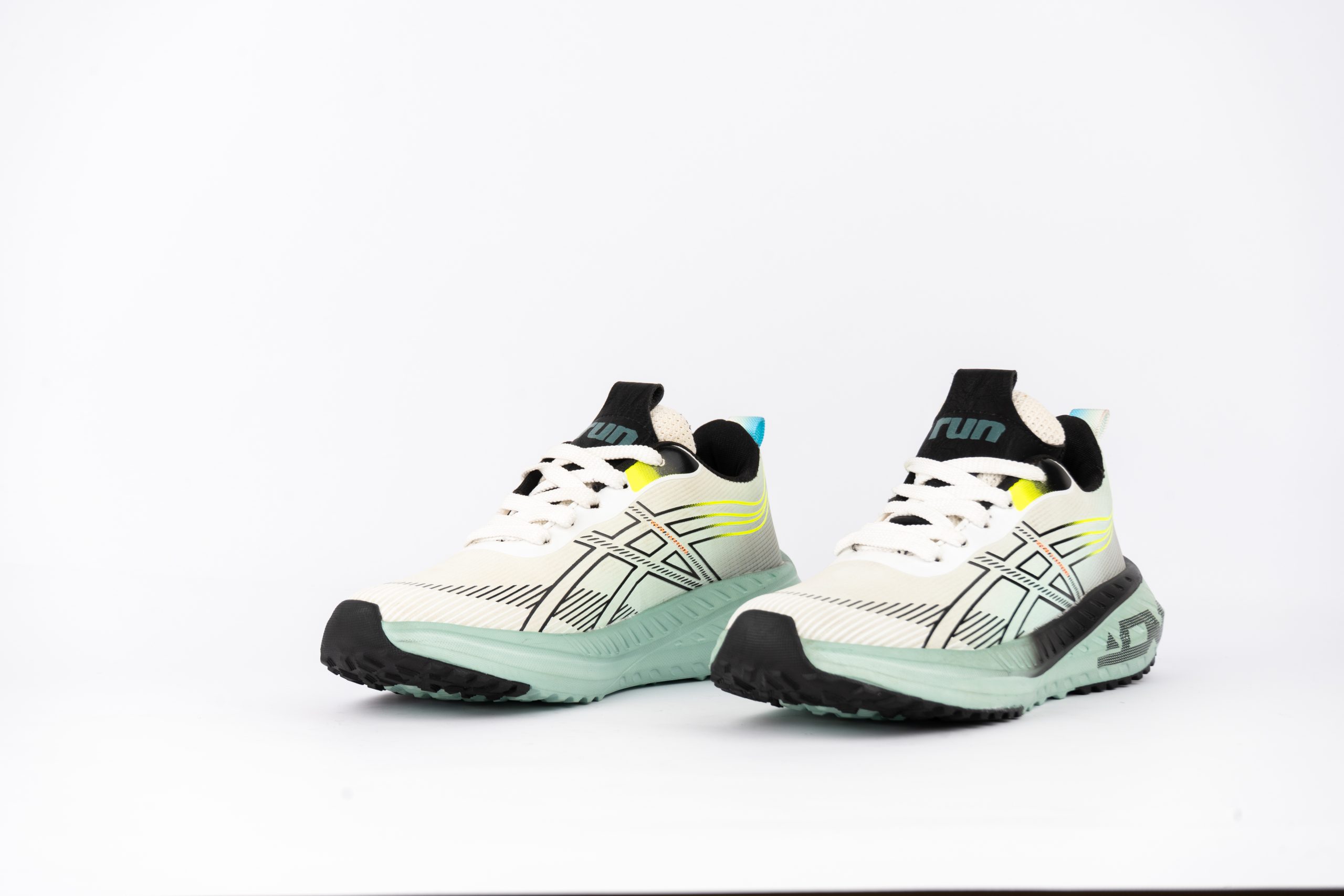 Run Shoes White&Parrot Men's Sports Shoes (7164) - Image 4