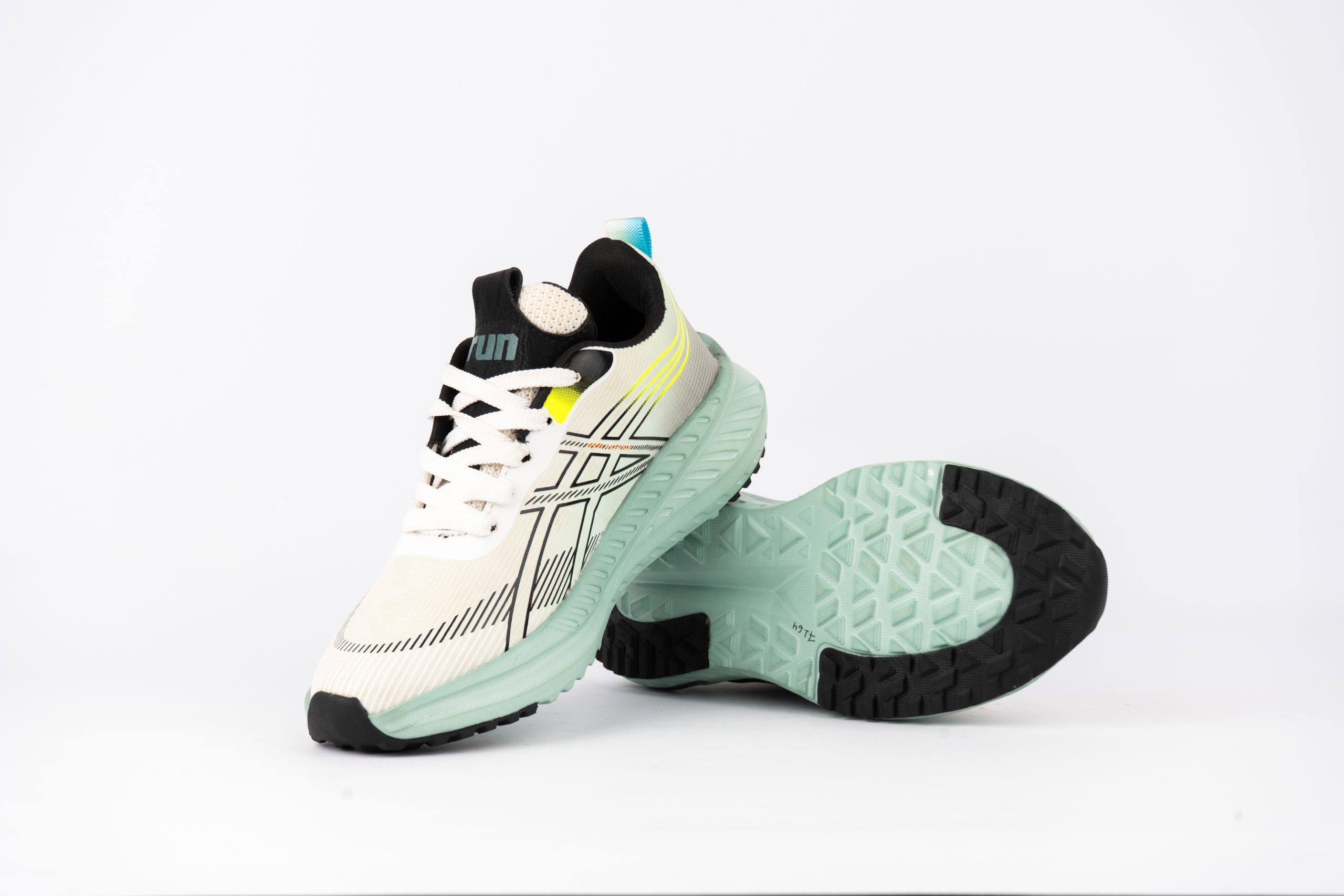 Run Shoes White&Parrot Men's Sports Shoes (7164)