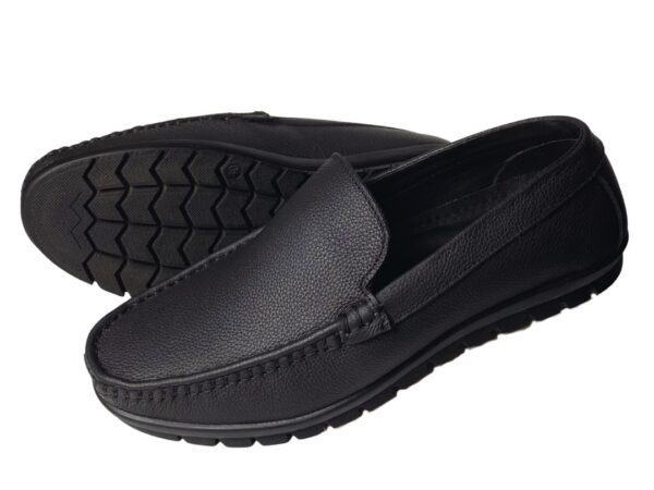 Run Shoes Black Moccasin Loafers(2332)
