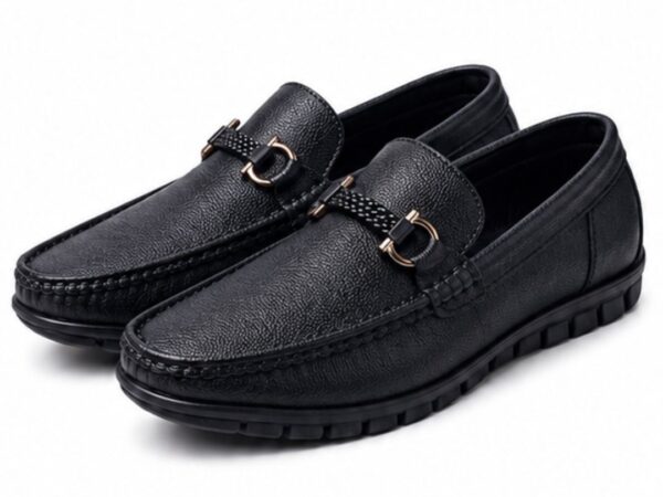 Run shoes Black Buckle Loafers (2306)