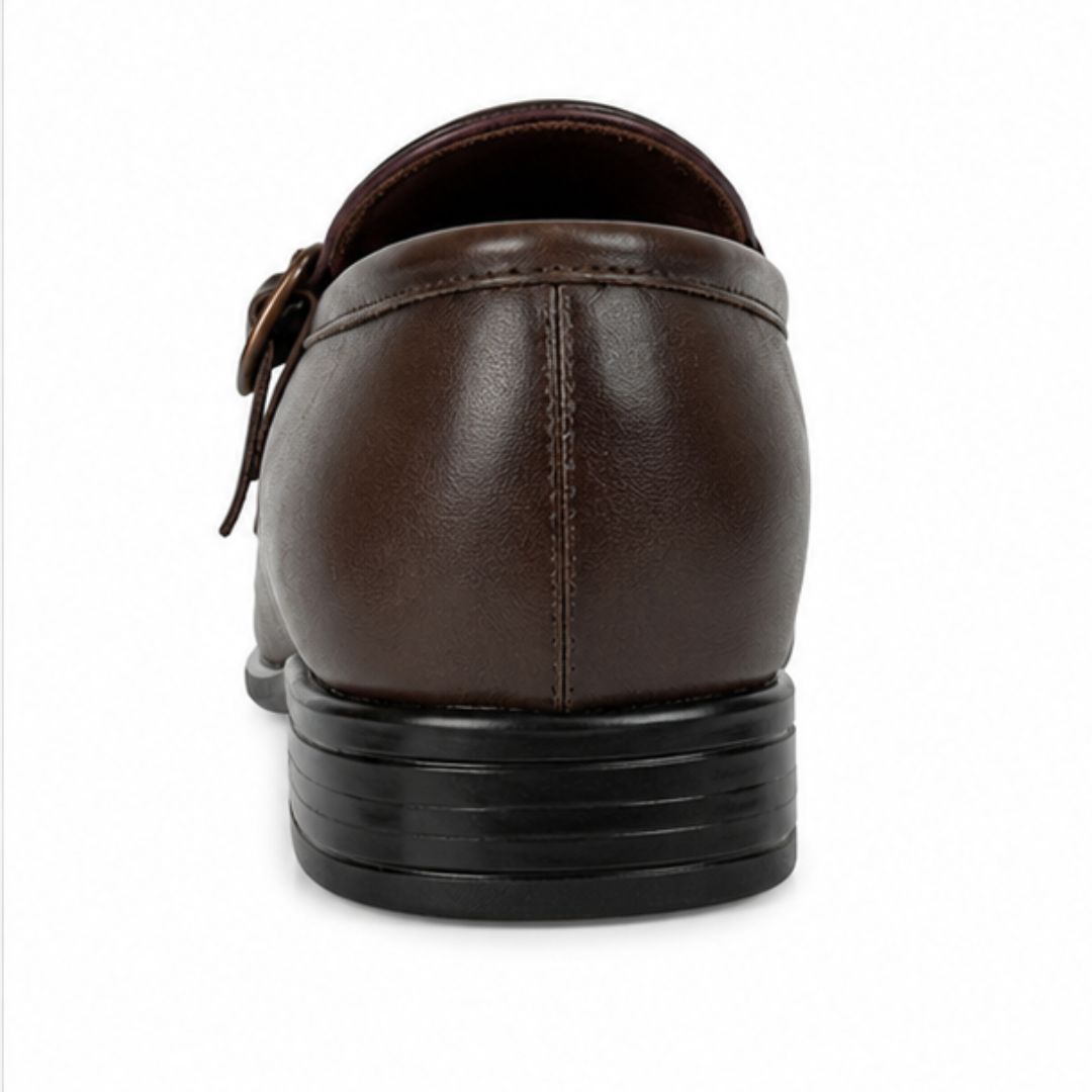 Run Shoes Double Buckle Brown Loafers (2389) - Image 3