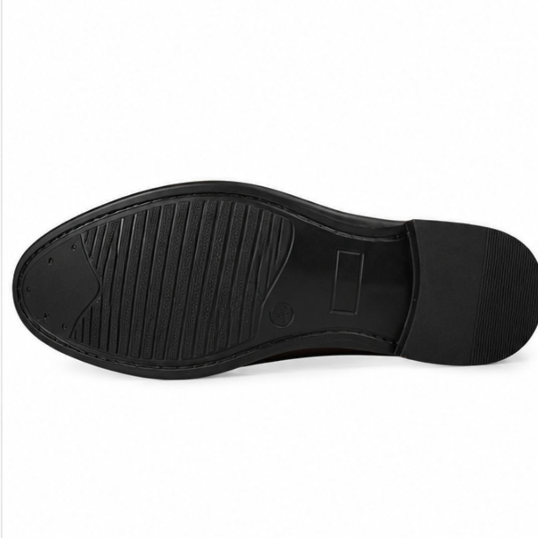 Run Shoes Double Buckle Black Loafers (2389) - Image 4