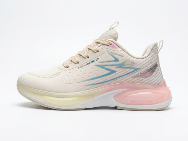 Run Shoes Women's Cream Sneakers(7186)