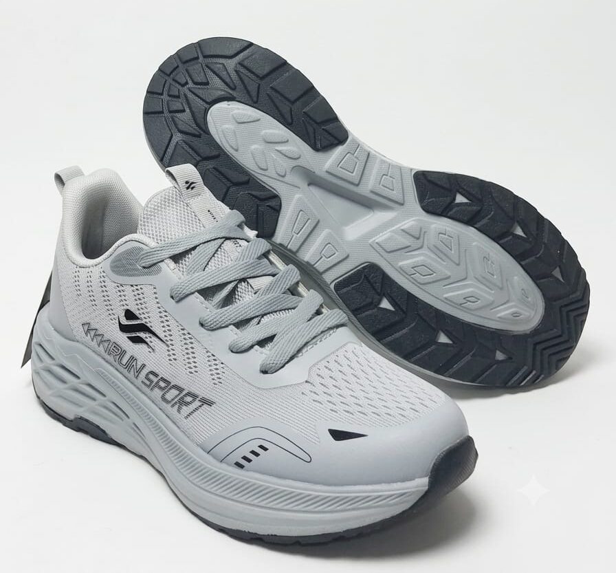 Run Shoes Men's Light Grey Sneakers(7187)